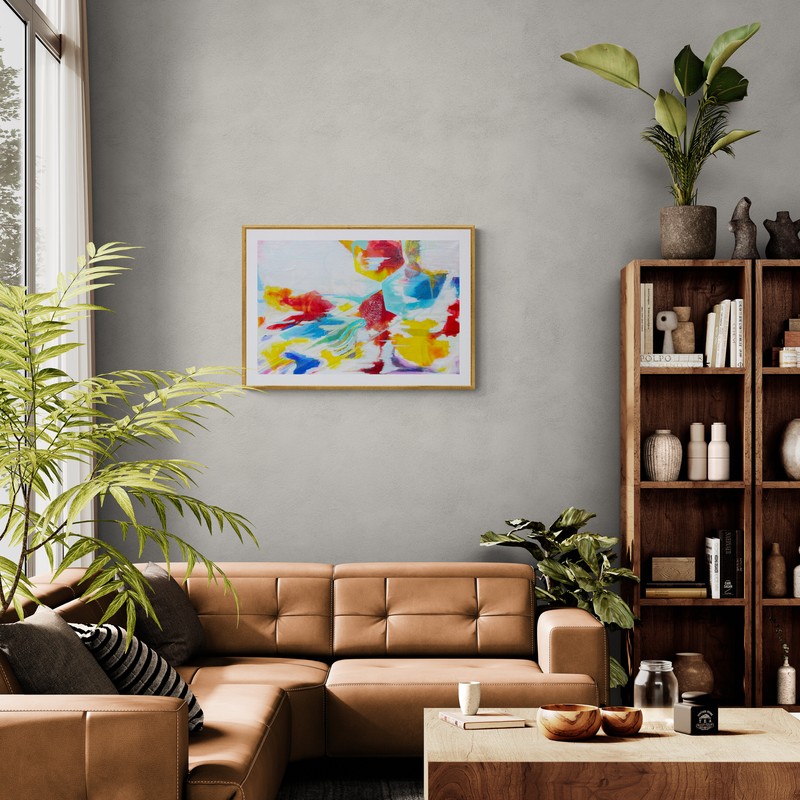 Painting in a room